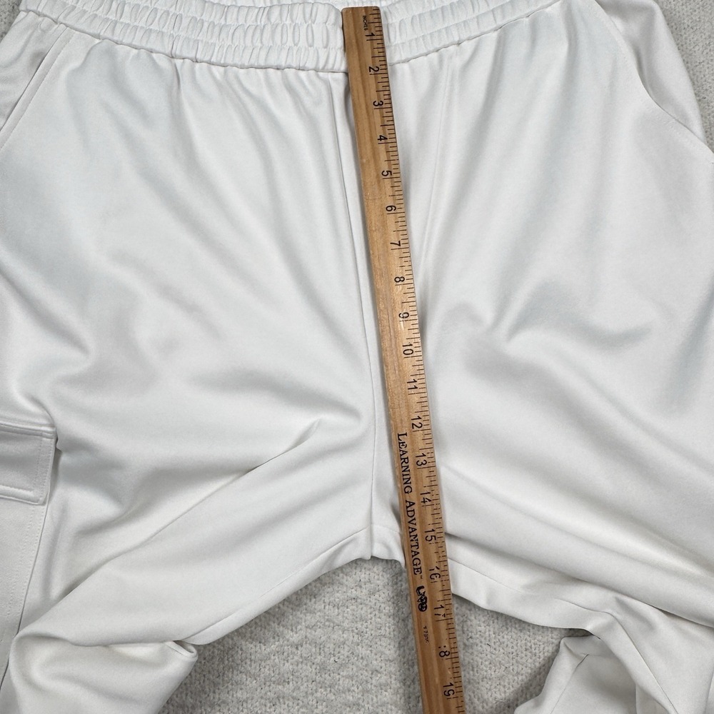Tibi Active Knit Wide Leg Pull On Pants White Oversized Women's Large *Read - Picture 8 of 12
